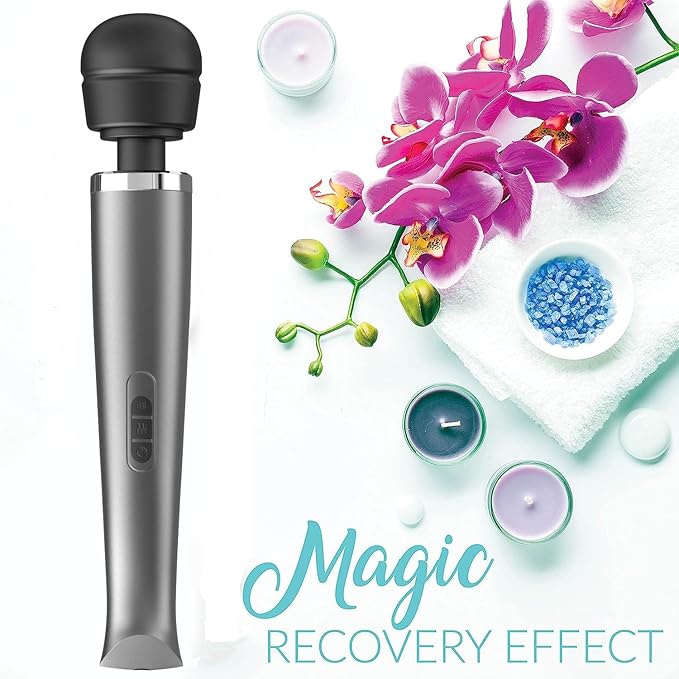 Therapeutic Cordless Massager - Powerful Massage Tool Handheld 8 Speeds 20 Patterns - Rechargeable Hand Massagers for Sore Muscles - Hand Held Massage Tool for Neck & Back