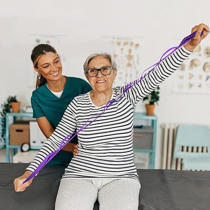 10 Loop Pilates Stretch Strap Not-Elastic Exercise Stretch Strap Stretching Strap Pilates Strap for Physical Therapies