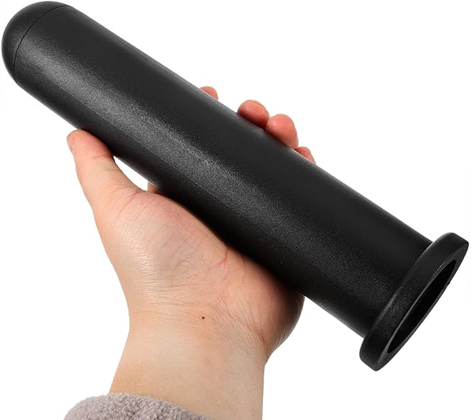 Barbell Rod End Cover Sleeve with Flat Anti-Skid Plastic Handle Grip, Dumbbell Handle Attachment for Gym Strength Training and Weightlifting Equipment