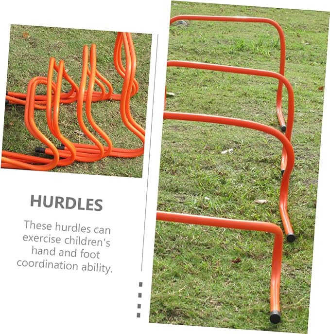 Zerodeko 2pcs 15cm Plastic Wear-Resistant Agility Hurdles for Youth Soccer Speed Training Equipment Exercise Fitness