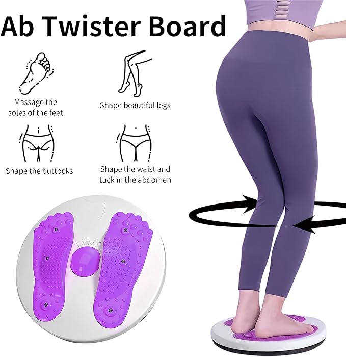 Ab Twister Board,Waist Twister Machine Exercise, Core Workout Equipment for Full Body Toning, Noise-Free Twist Exercise Machine