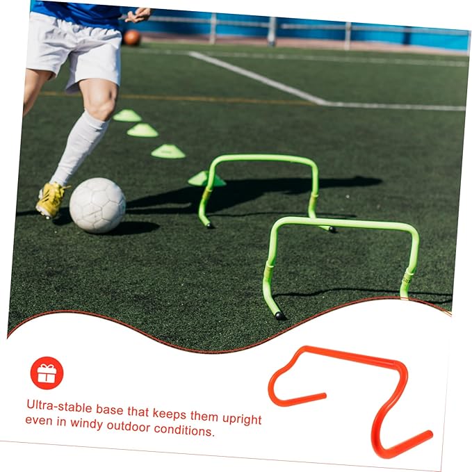 Toyvian Portable Detachable Hurdles for Agility Training Lightweight PVC Jumping Hurdle Set Speed Training Equipment for Football and Soccer Outdoor Fitness
