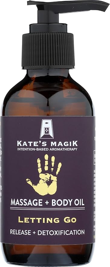 Letting Go Massage & Body Oil Sweet Almond and Avocado Oil with Pure Juniper, Grapefruit, and Rosemary Essential Oils Release Tension Stress and Negativity