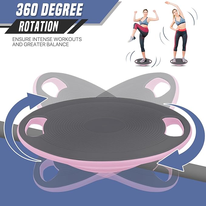 Wobble Balance Board with 15.5" No-Skid Surface for Core Trainer Physical Therapy, Home Office Exercise Balance Board for Woman & Man