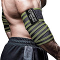 TAVIEW Elbow Wraps for Weightlifting (1 Pair), 47" Elastic Elbow Support & Compression Powerlifting, Fitness, Cross Training & Gym Workout - Elbow Straps for Weight Lifting
