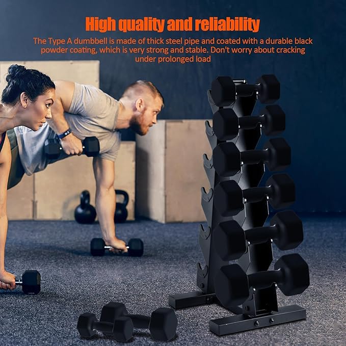 Weight Storage Racks,Heavy Duty A-Frame Dumbbell Stand | Tree Shape Home Workout Storage Organizer for Dumbbells, Store 6 Pairs of Dumbbells