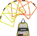 Trapezoid Agility Rings for Speed Training & Agility Footwork Training Speed Hurdles Ladder with Carrying Bag