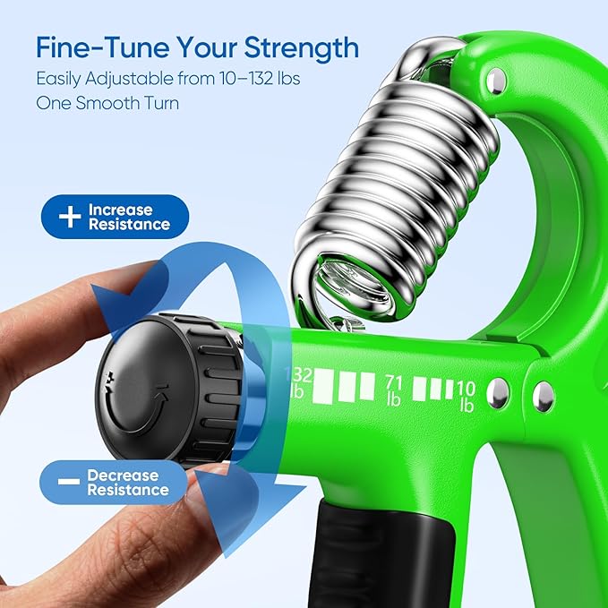 FitBeast Grip Strength Trainer 2 Pack – Adjustable Hand Grip Strengthener for Strength Training & Rehabilitation, 10-132 lbs Resistance Forearm Strengthener, Ideal for Athletes, Rehab, Office