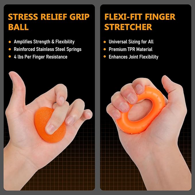 JKSHMYT Grip Strength Trainer Kits (5 Pack), Adjustable Resistance Forearm Strengthener, Hand Gripper Strengthener for Muscle Building