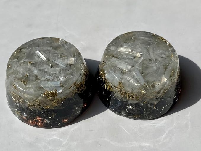 Selenite Orgone Generator Energy Accumulator 7.83Hz/432Hz/528Hz/Advance Harmonics Many Beautiful Ingredients! (Selenite)