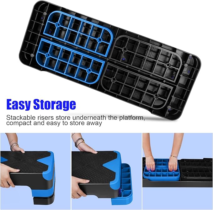 Adjustable Exercise Workout Aerobic Stepper Step Platform Trainer