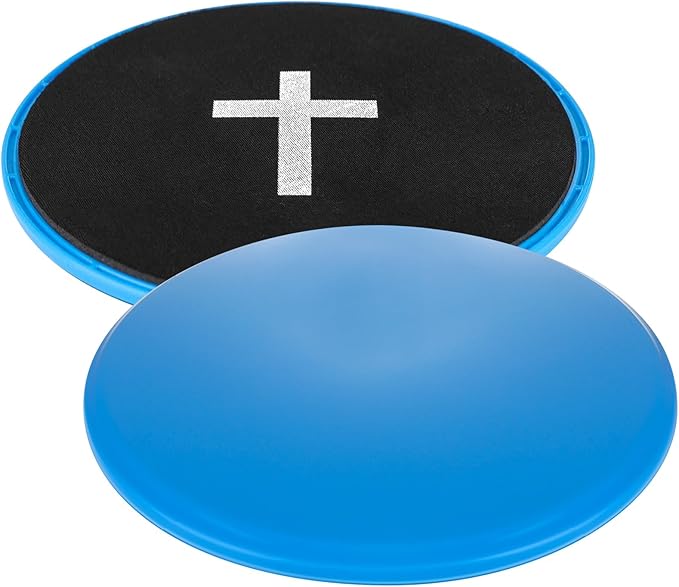 Eyourlife Core Slider Dual-Sided Sliders for Working Out 2-Pack on Hardwood & Carpet Pilates Equipment with Cross Design Portable Fitness Equipment for Abs Yoga Board & Full-Body Training