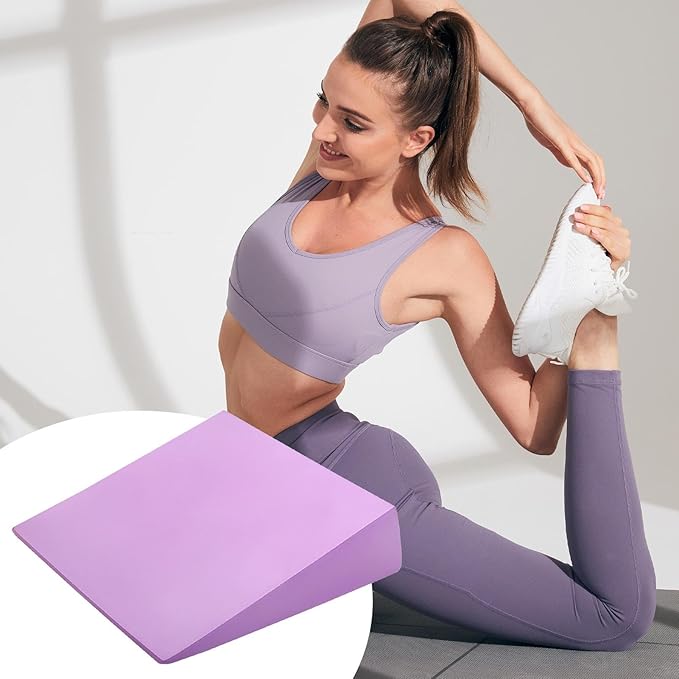 Foot Wedge Blocks - 12.8x11.8x3.5in Incline Slant Board, Stretch Foam Balance Pads, Home Physical therapyTraining | Calf Stretcher Equipment for Exercise, Gym, Fitness, Mobility, Recovery, Strength