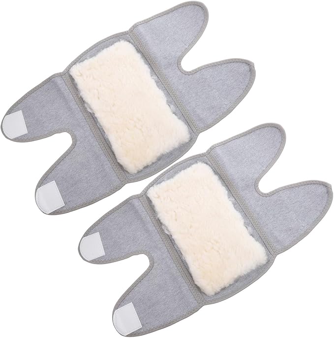 ARTIBETTER 2Pcs Thicken Wool Knee Warmers Thermal Knee Pads Support Sleeves for Sports Cycling Running Pain Relief Xl