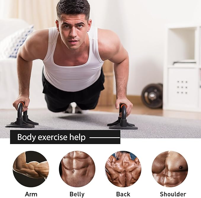 2pcs Professional Push-up Holder Hand Grip for Arm Strength Training Pushup Stands with Stable Structure Non-slip Design for Home Gym Fitness Equipment