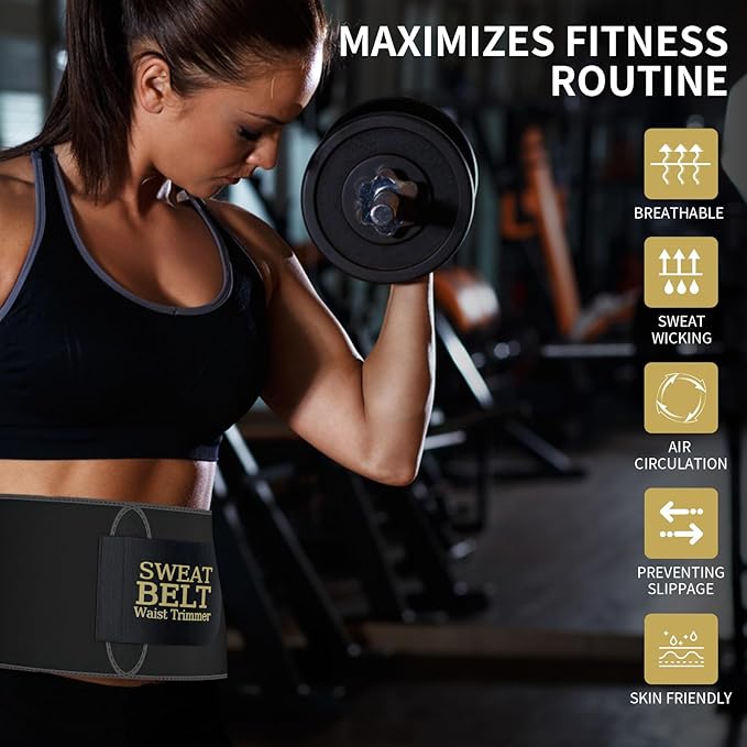 ZPP Waist Trainer for Women and Men, Neoprene Sweat Band Waist Trimmer Belt Slimming Stomach Wrap for Workout