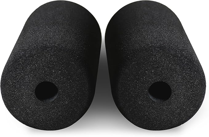 WF Athletic Supply Foam Foot Pads, Foam Roller for Gym Exercise Machines Equipment Replacements, Roller Pad for Leg Extension, PEC Deck Pads for Weight Bench, Sold by Pair (8” x 4” OD x 0.875” ID)