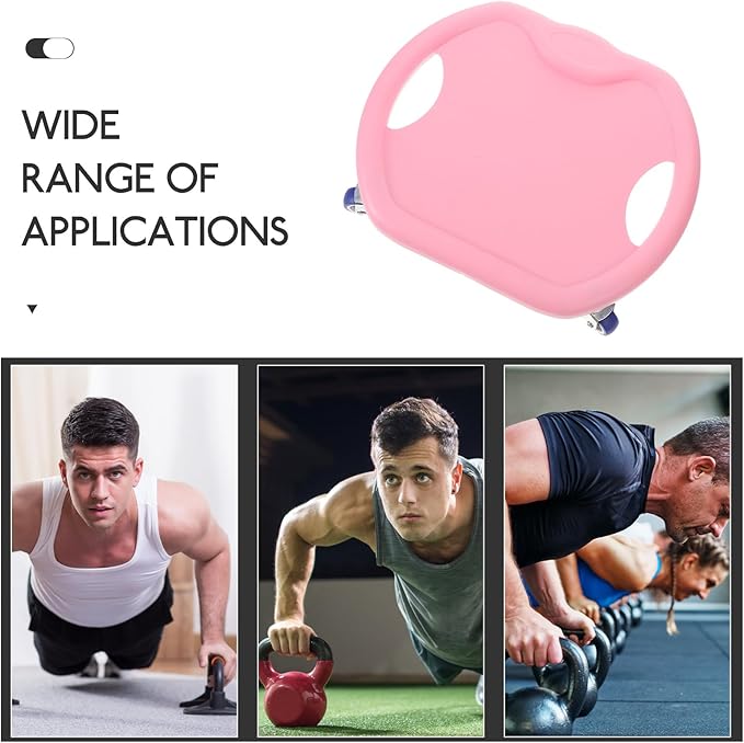 Abdominal Training Sliding Discs and Knee Pad Set, Pink Silent Core Sliders for Home Workout, Fitness Exercise Sliders for Strength and Core Training Random Color Random Color