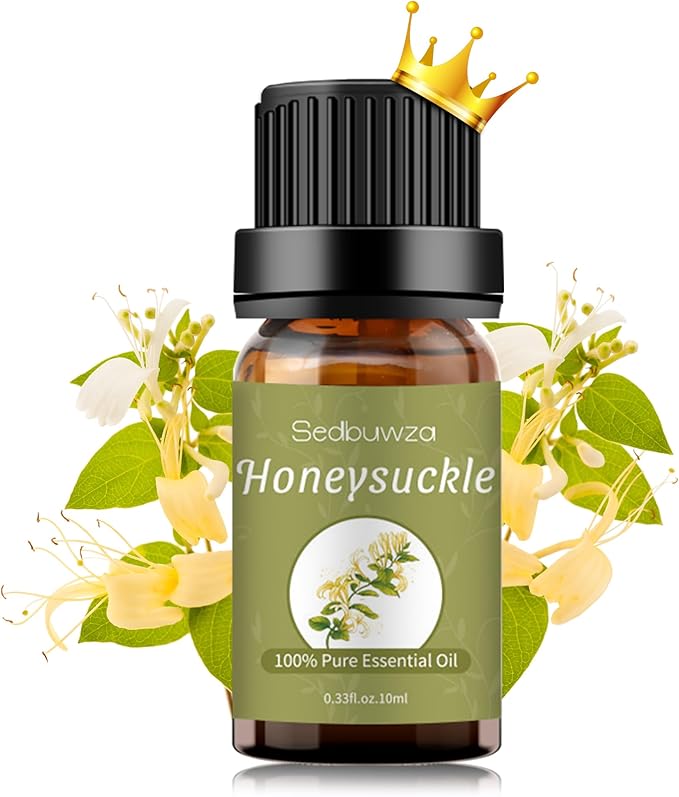 Sedbuwza Honeysuckle Essential Oil, Pure Organic Honeysuckle Fragrance Oil for Diffuser, Humidifier, Soap, Candle, Perfume