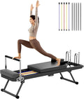 Pilates Reformer Machine for Home Use,Foldable Studio Grade Pilates Equipment, Reformer Pilates Machine with 5 Springs & 11 Resistance Levels | Suitable for Beginners& Professionals