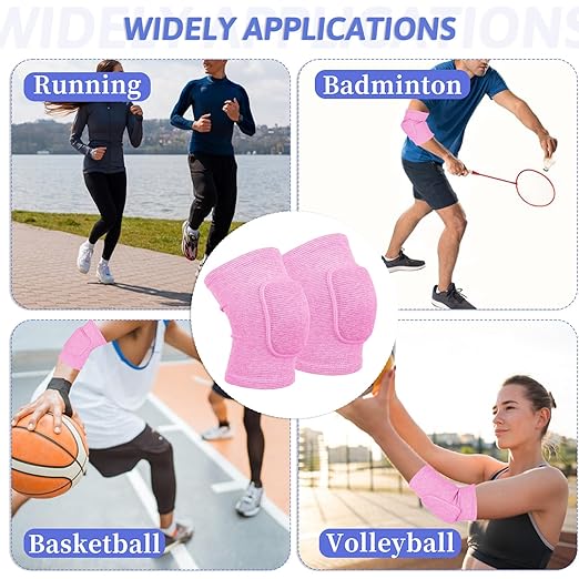 Compression Elbow Pads Arm Brace,Support Fitness Arm Protector Badminton Basketball Breathable Sleeve Wrap Soft Support Cushion for Men and Women(Pink)