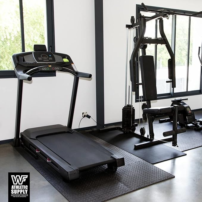 WF Athletic Supply Interlocking Exercise Foam Mats, 3/4-Inch Thickness Gym Flooring Tiles, Extra Thick Eva Foam Fitness Equipment Mat & Home Protective Flooring Cushion