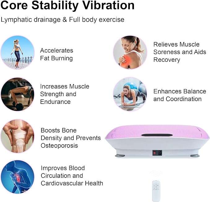 Silent Vibration Platform Crazy Fitness Massage 10-Frequency Weight Loss & Fat Burner Body Shaking Machine for Unisex