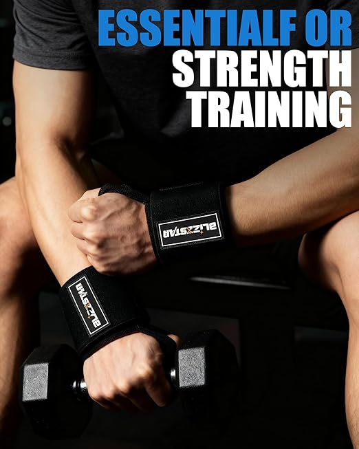 Wrist Wraps, 2-Pack Gym Wrist Support Wraps, 55cm Weight Lifting Wrist Straps, Enhanced Wrist Bandages for Fitness Bodybuilding Training