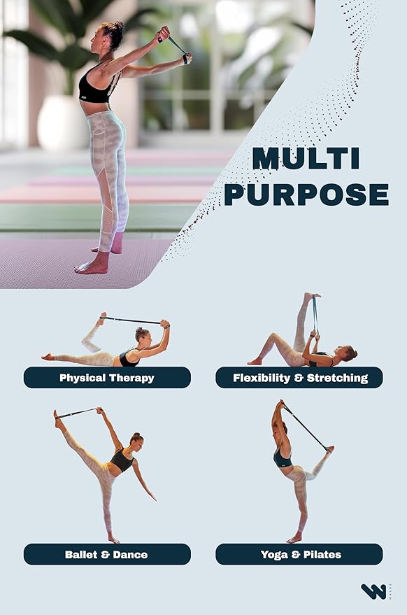 Stretch Bands for Exercise - Non Elastic Posture Corrector, Hunchback Correction, Yoga Strap, Stretching Strap, Stretching Bands, Stretch Strap, Yoga Band, Leg Stretcher Band, Physical Therapy Bands.