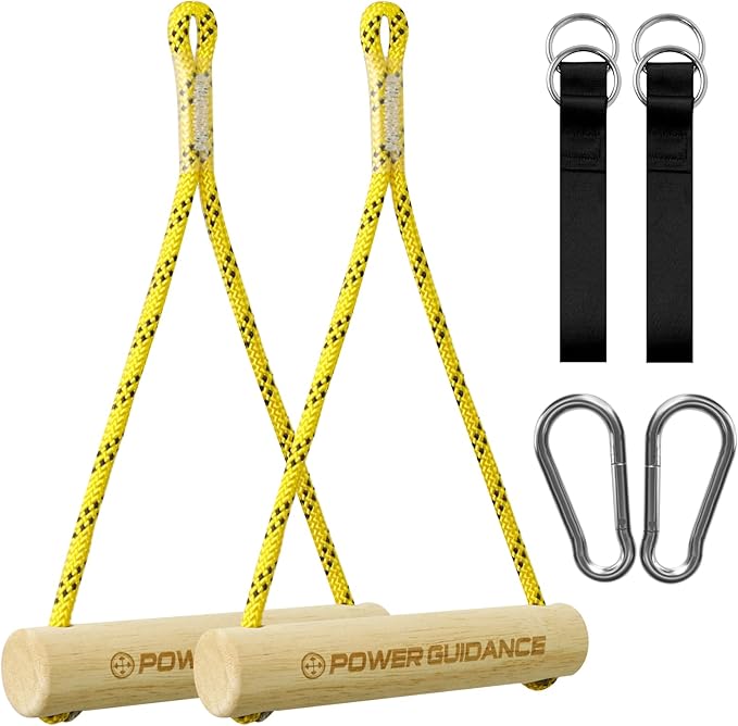 POWER GUIDANCE Wooden Hangboard, Portable Climbing Training Board, Enhances Finger Grip Strength for Indoor and Outdoor Use