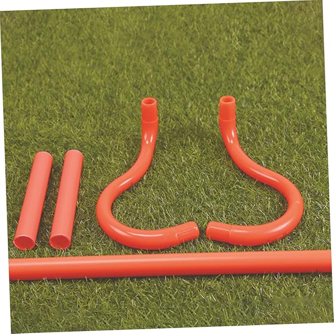 3pcs Adjustable PVC Agility Hurdles Set Portable Speed Training Equipment for Soccer Basketball Football Versatile Running Practice and Dog Fitness Drills