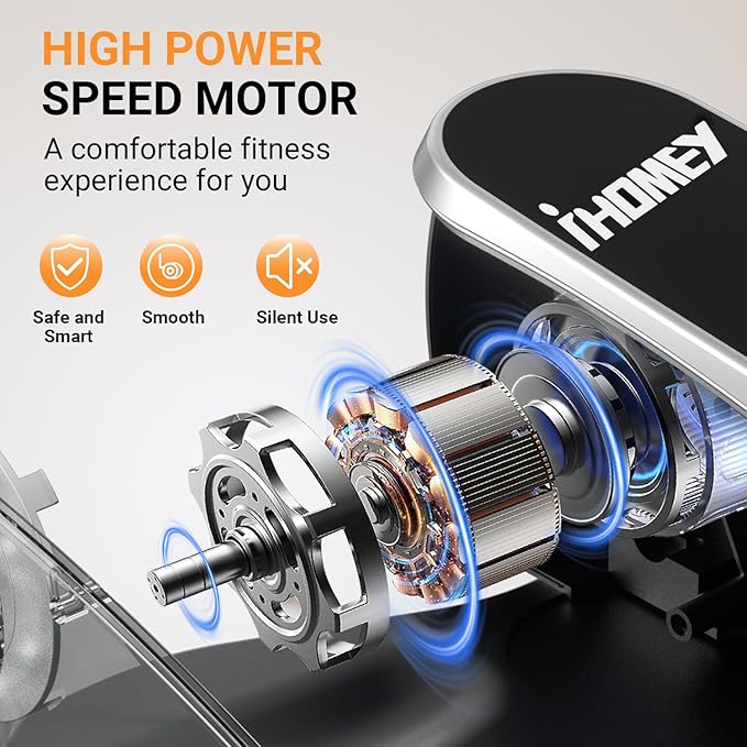 Under Desk Elliptical Machine, Electric Leg Exerciser for Seniors with 12 Adjustable Speeds, Auto & HR Modes, Portable Quiet Seated Pedal Exerciser with Remote Control