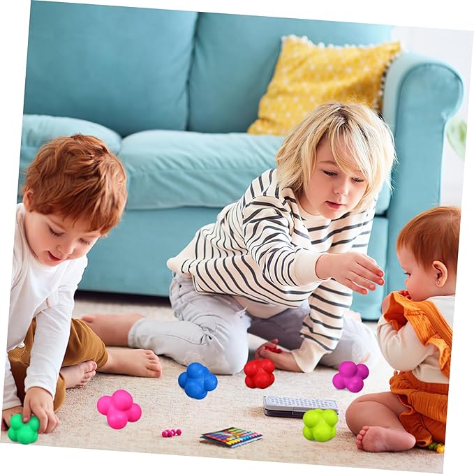 VICASKY 6 Pack Hexagonal Reaction Balls Workout Balls for Reflex Training Sports Agility