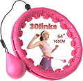 Weighted Infinity Exercise Hoop - 64in 30 Links Smart Hoop for Adult Weight Loss, Plus Size Low-Impact Fitness Hoop for Beginners & Women