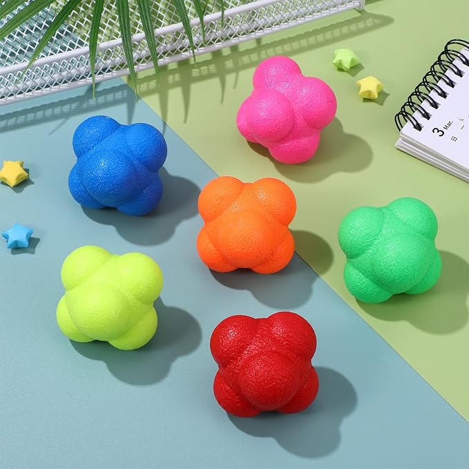 Ciieeo 6 Pcs Reaction Ball Reflex Ball Agility Training for Quick Reaction Workout Indoor Outdoor Use