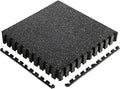OLIXIS Interlocking Rubber Floor Tiles, 1/2 Inch Thick Non-Slip Gym Flooring Mats for Home Gym, Garage Floor Mats Protective Workout Room Tiles for Weight Lifting & Cardio, 12 Pcs