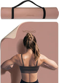 Extra Thick 8mm Yoga Mat, 72"x28" Non Slip Exercise Mat, Reversible 2-Sided Dual Color Premium POE Material, with Carrying Strap for Yoga, Pilates, Home Gym