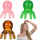 Cute Head Massage Comb Set 3 Pcs Point Massage Comb Manual Scalp Massagers Acupressure Massager Tool with 8 Legs Pink Acupressure Massager Scalp Tool for Head Back Neck Deep Relaxation
