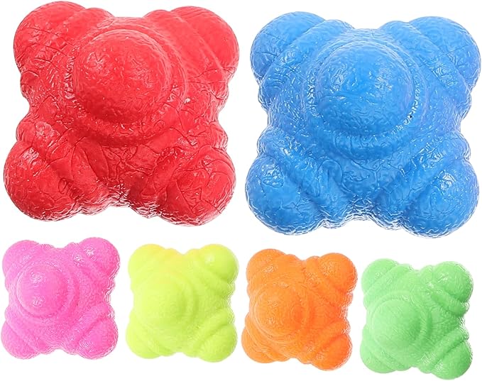 ibasenice 6pcs Agility Balls Training Hexagonal Reaction Balls for Women for Family