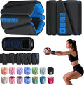 SPORTBIT Wrist and Ankle Weights for Women - Set of 2 (1lb Each) Wearable Ankle & Wrist Weights - Leg & Arm Bands, Silicone Weighted Bracelets for Workout, Walking, Running, Yoga, Pilates