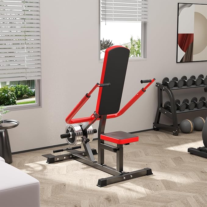 Upgraded 15° Backrest Seated Dip Machine Tricep Bicep, Tricep Bicep Press Down Machine, Triceps Bicep curl Workouts with Cable Bar, Plate Loaded Dip Machine Exercise for Triceps Biceps Chest Training