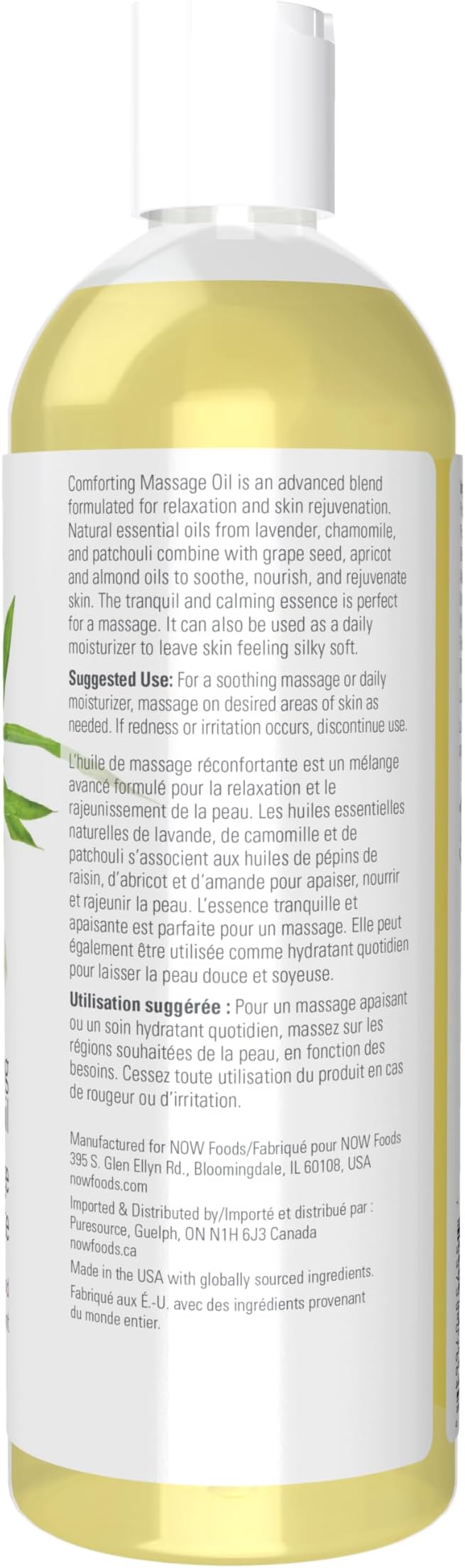 NOW Foods Solutions, Comforting Massage Oil, Vitamin Infused Blend, Soothing and Nourishing, 16-Ounce