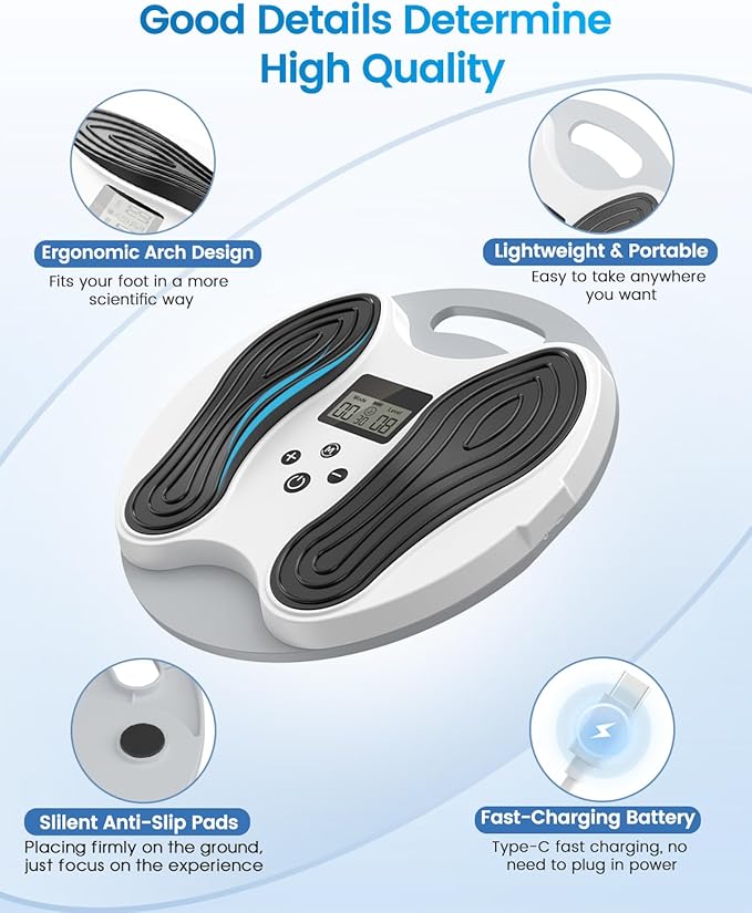 EMS Foot Massager for Neuropathy, NMES Foot Stimulator for Neuropathy Feet Nerve FSA&HSA Eligible item Electric Foot Massager for Circulation and Pain Relief with 4 TENS Unit Muscle Stimulator Pads