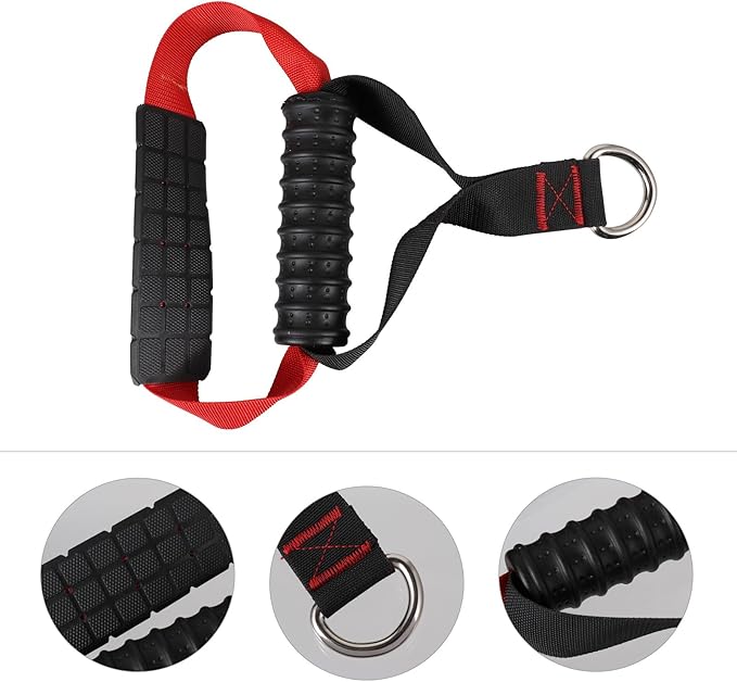 Kisangel Fitness Handle Grip Non-slip Pulldown Training Rope Arm Strength Workout Accessory DIY Fitness Equipment Attachment for Gym and Home Use