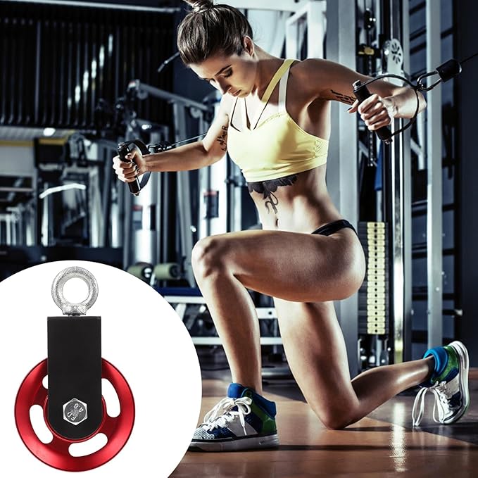 Aluminum Alloy Gym Pulley Wheel Fitness Accessory Silent Lifting Bearing Pulley for Cable Workout and Strength Training Equipment Attachments