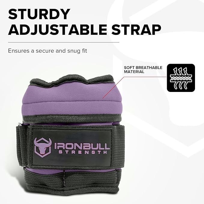 Adjustable Ankle Weights (10lbs/Pair) - Weighted Ankle Weight for Walking, Gym and Exercise - 2, 4, 6, 8, 10 LB Leg Weight Set with Straps for Women and Men - 1-5 lbs Each Ankle Adjustable for Weight Lifting