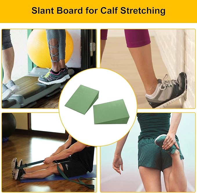 Yoga Foam Wedge Blocks - Calf Stretcher Height Foam Tool, Calf Raise Wrist Support | Professional Squat Knee Pad, Support Foam Incline Stretch Slant Boards for Balance Strength Fitness