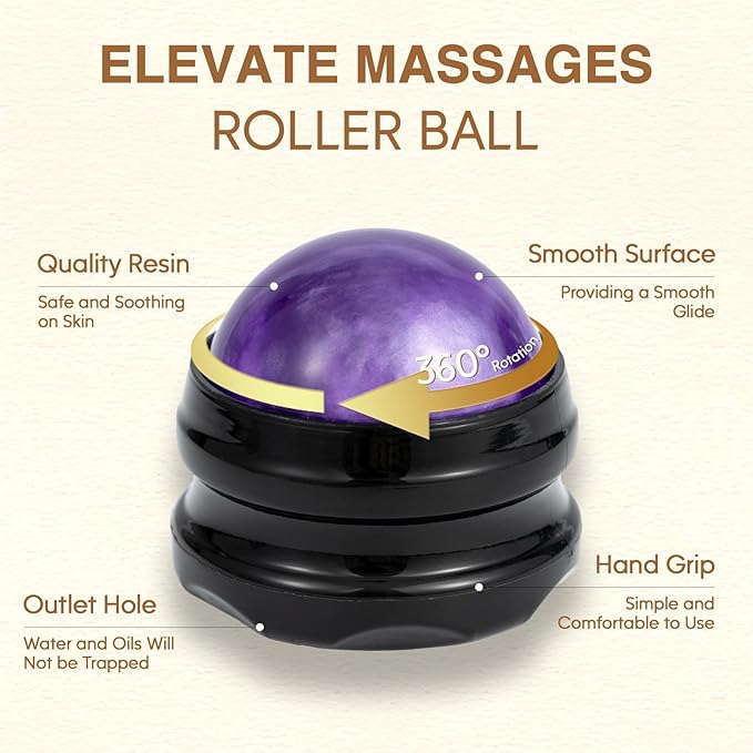 3 Pack Massage Oil for Massage Therapy, Vanilla Oil, Sore Muscle Arnica Oil, Lavender Massage Oil for Skin, Massage Roller Ball, Relaxing Massage Kit, Spa Gift Set for Him Her