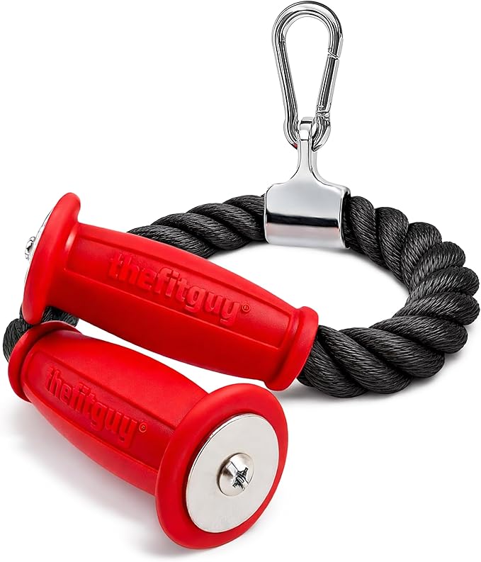 Ergonomic Tricep Rope | 30” Non-Slip Cable Attachment | Wrist Pressure Relief | Grip Strength & Forearm Activation | Home & Commercial Gym Accessory | for Cable Machine & Smart Gym