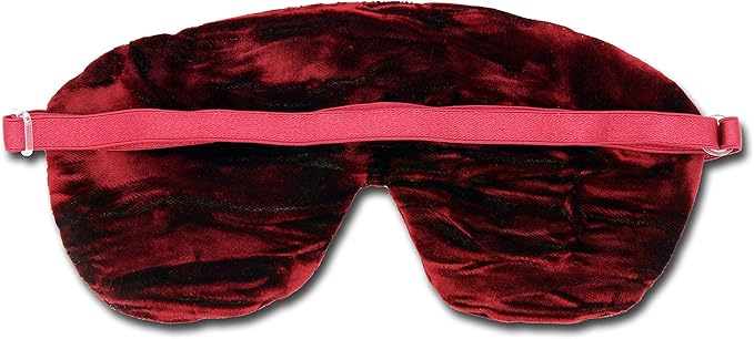 Handmade Weighted Sleep Eye Mask Yoga Pillow - Flax Seed Fill - Unscented - Ruby Red - TEMF-RD